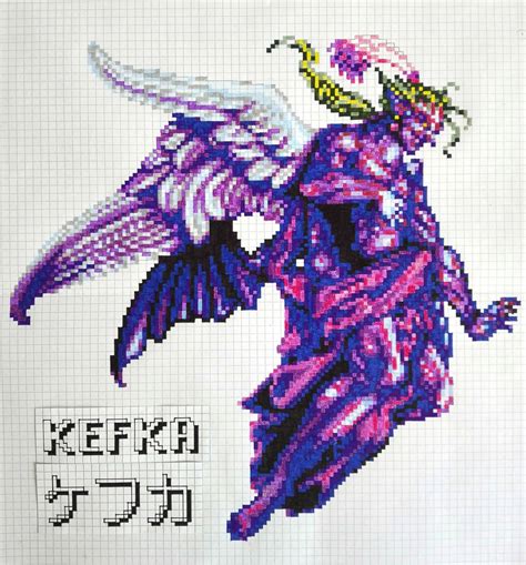 Kefka God Form Colored Markers Sprite By Lolhair On Deviantart