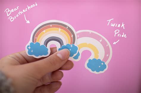 Pride Rainbow Stickers Gay Pride Colorful Love Lgbt Cute Etsy