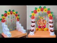 Ganpati Decoration Ideas In Ganpati Decoration Design Diy