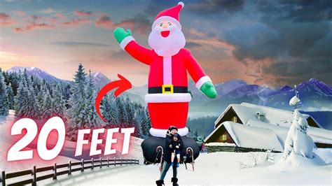 How To Install 20 Ft Inflatable Santa Claus SHORTS YouTube