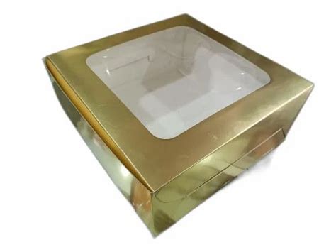 Golden Paper Window Cake Box 2 Kg At Rs 32 Piece In Ludhiana ID