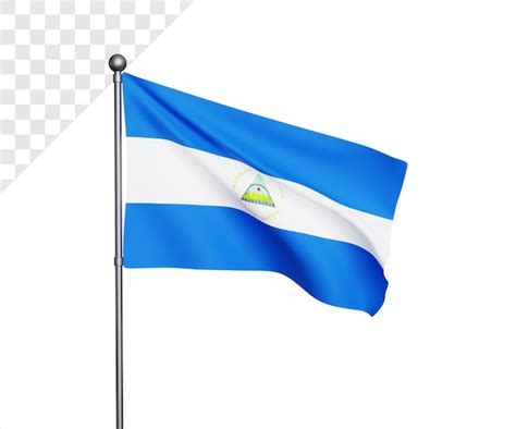 Premium PSD 3d Nicaragua Flag Illustration