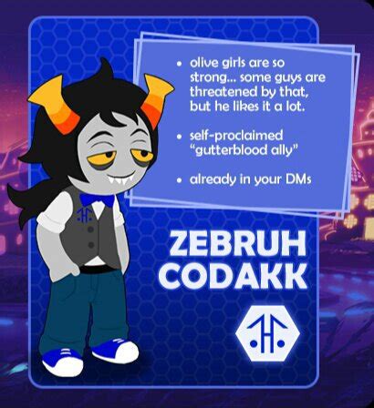 Zebruh Codakk Wiki Homestuck And Hiveswap RUS Amino