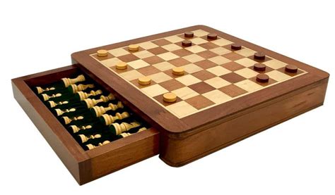 Jeu D Echecs Pi Ces Magn Tiques Traveler Et Jeu De Dames En Bois