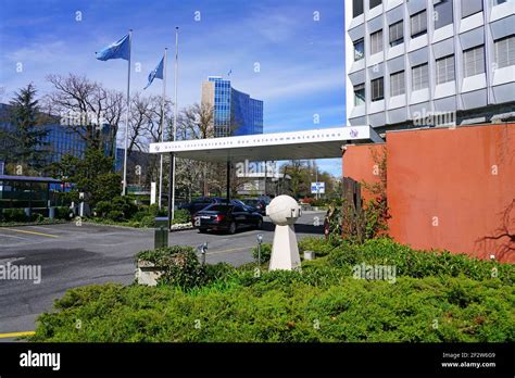 Geneva Switzerland Apr Exterior View Of The Building Of The