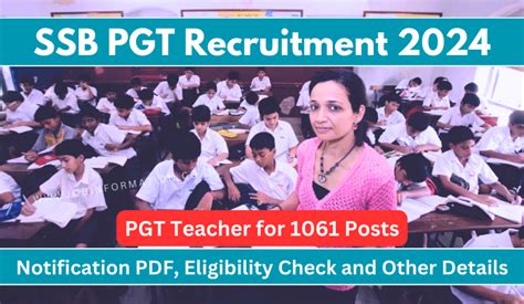 Ssb Odisha Pgt Recruitment Out Form Fill For Posts