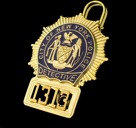 NYPD New York Police Detective Badge Solid Copper Replica Movie Props ...