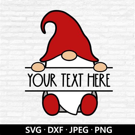 A Gnome Holding A Sign That Says Your Text Here Svg Dxf Png