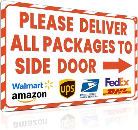 Amazon Alkb X Rust Free Aluminum Package Delivery Sign For