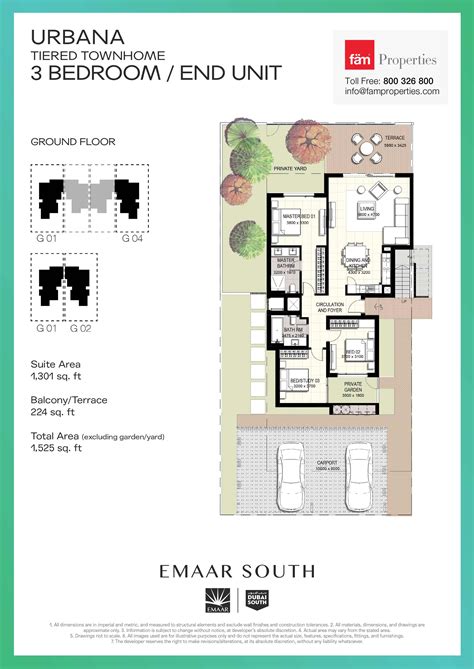 Floor Plans Urbana Emaar South By Emaar