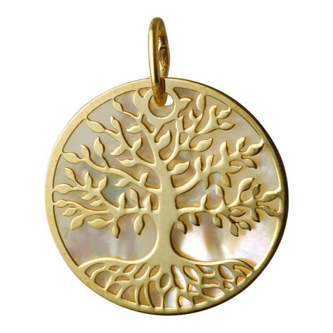 M Daille Arbre De Vie Or Jaune Ct Nacre Premiercadeau