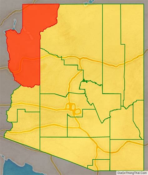 Map Of Mohave County Arizona Thong Thai Real