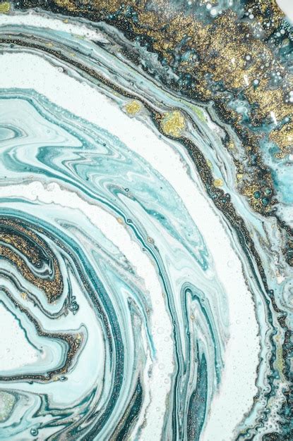 Premium Photo Abstract Background Of Turquoise Liquid Marble