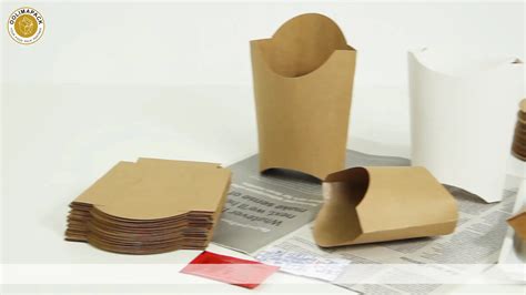 Cono De Papel Kraft Desechable Para Patatas Fritas Caja De Papel Para