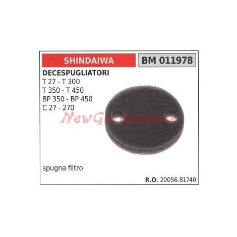 Fiiltro Aria In Spugna SHINDAIWA Per Decespugliatore T 27 300 350 450