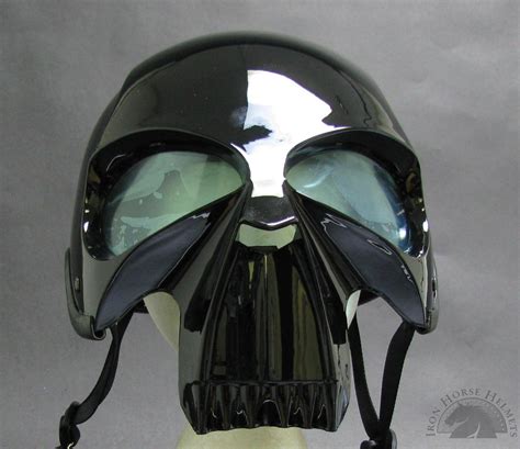 DOT GLOSS SKULL MOTORCYCLE BIKER HALF HELMET HELMETS - Helmets