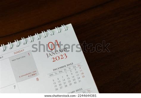 Top View 2023 Calendar First Page Stock Photo 2244644381 | Shutterstock