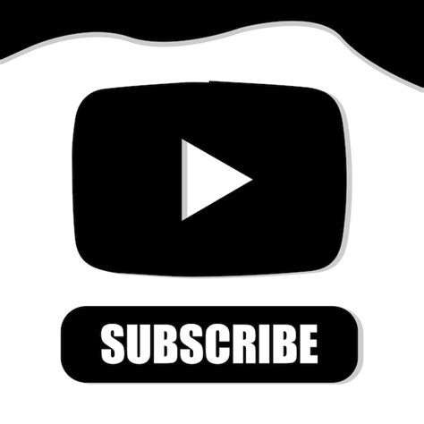 Premium Vector | A black and white image of a youtube logo with the word subscribe on it.