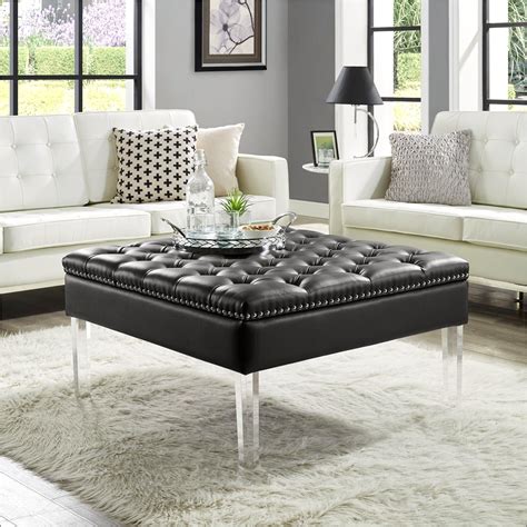 Leather Ottoman Living Room Ideas Living Room Home Decorating Ideas