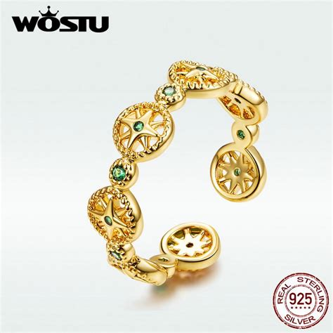 WOSTU Hot Fashion 100 Real 925 Sterling Silver Finger Rings Classic