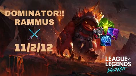 Dominator Rammus Perfect Jungle Gameplay Wild Rift Season