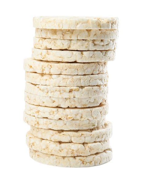 Stack of Puffed Rice Cakes Isolated Stock Image - Image of fresh, food ...