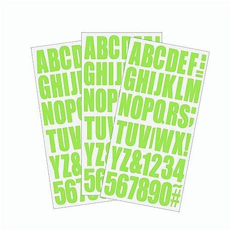 Amazon Letters Numbers Vinyl Stickers Inches Apple Green Sets