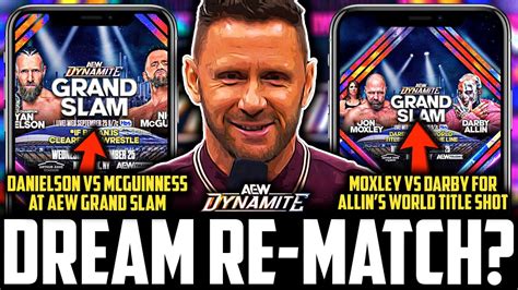 Aew Nigel Mcguinness Vs Bryan Danielson Grand Slam Confirmed Aew