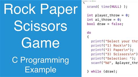 Rock Paper Scissors Game C Programming Example Youtube