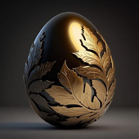 Free Photo Beautiful Shiny Golden Egg In Bird Nest The Golden Egg In