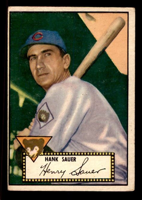 Topps Baseball Hank Sauer Vg Ebay