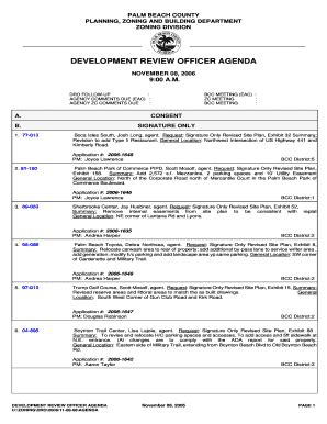 Fillable Online PALM BEACH COUNTY PLANNING ZONING AND BUILDING