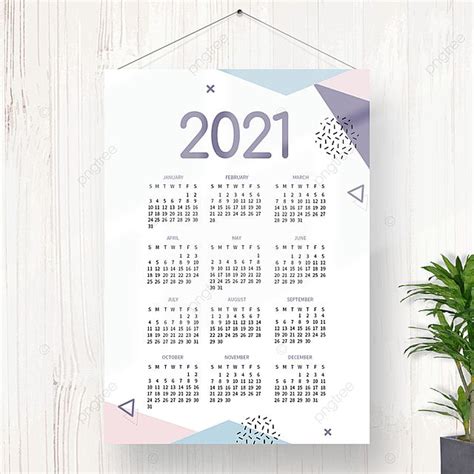 Desain Kalender Yang Penuh Warna Dan Sederhana Templat Untuk Unduh