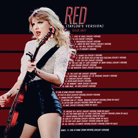 Red Taylors Version Reimagined And Tweaked Front And Back Album