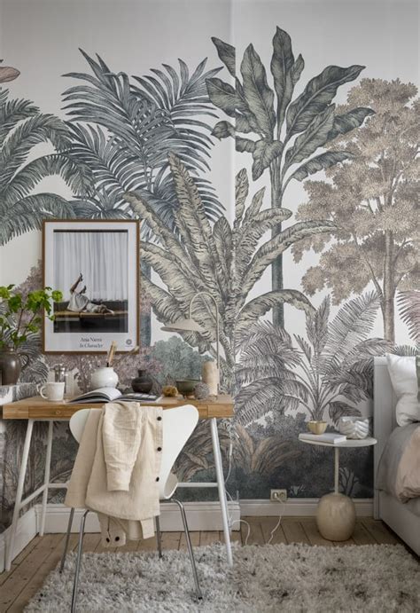 Tropical Bellewood Bubblegum Wallpaper Rebel Walls