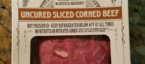 Trader Joes Sliced Uncured Corned Beef