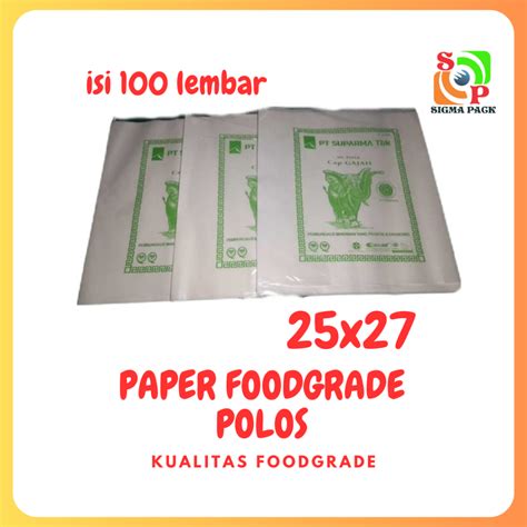 Jual Kertas Nasi 25x27 Polos KFC Foodgrade Paper Wrap Burger Packing