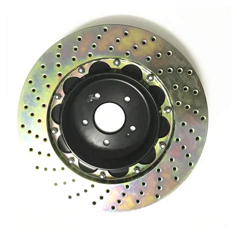 Jekit Mm Drilled Disc With Black Center Bell For Rear Brake Kit Red