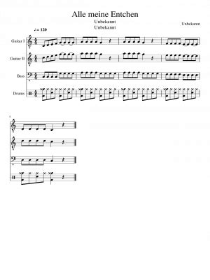 Free Sheet Music Alle Meine Entchen By Unknown Tv Play And