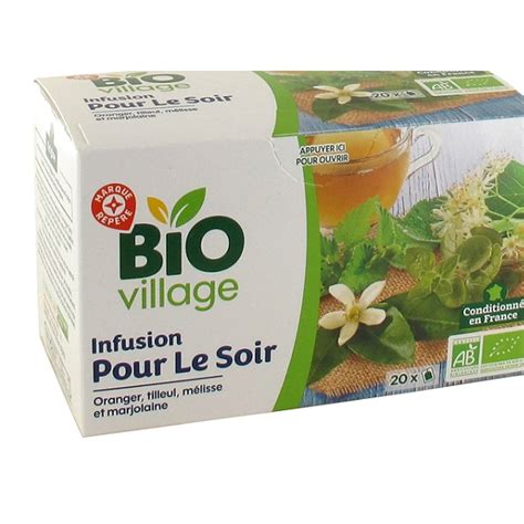 Infusion pour le Soir Bio Village Leclerc Marque Repère