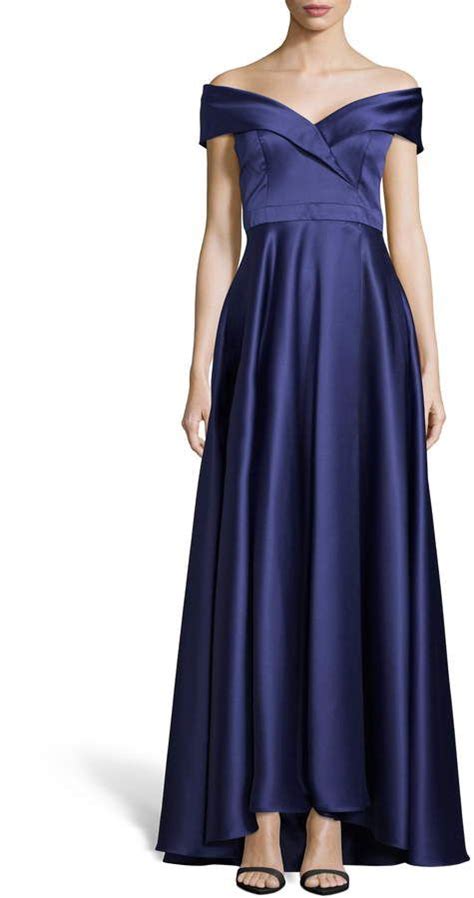 Xscape Evenings Xscape Lamour Off The Shoulder Satin A Line Gown