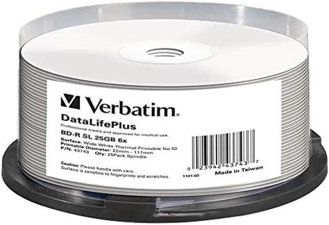 Verbatim BD R Blu Ray Rohlinge 25 GB Blu Ray Disc Mit 6 Facher