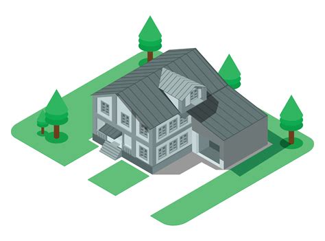 Ilustraci N Vectorial Isom Trica De Edificios Suburbanos Con Casas