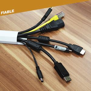 RICOO Cache Câble Canal de Z0100 W Cables pour TV et Ordinateur Guide