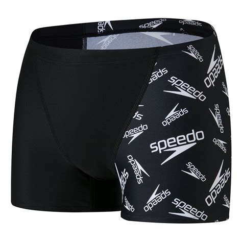 Speedo Allover V Cut Swim Boxer Black Swiminn