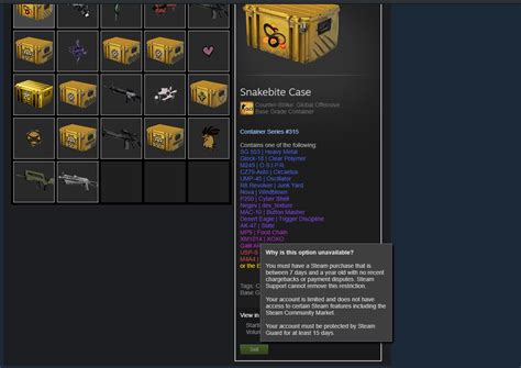 i got snakebite case from game but i cant sell it, i wanna end it all ...