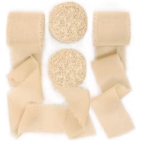 Amazon Jedia Chiffon Ribbon Rolls Champagne Beige Handmade