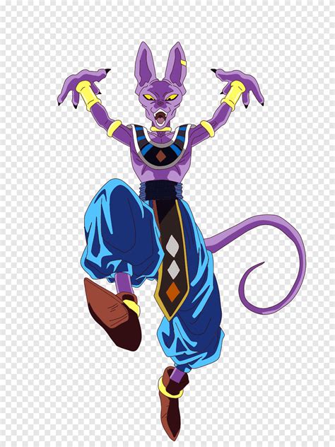 Beerus Goku Majin Buu Frieza Cell Goku Purple Trunks Png Pngegg