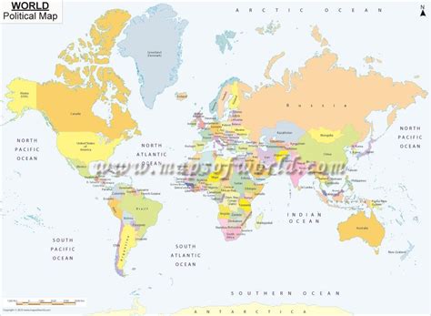 World Map A3 Printable