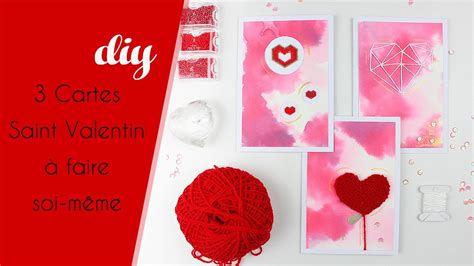 DIY 3 Cartes de Saint Valentin à faire soi même Alice Gerfault YouTube